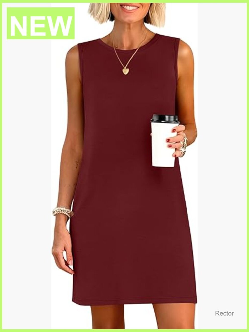 Sleeveless Crewneck Mini Dress for Beach Vacation